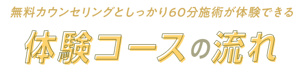 体験コースの流れ